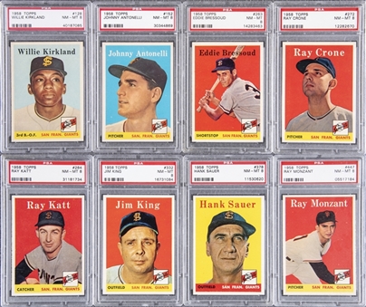1958 Topps PSA NM-MT 8 Collection (24 Different)